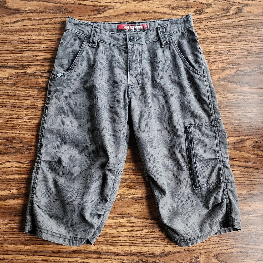 Rare- Lee Dungarees Skull Design Sure2Fit Longboard Shorts